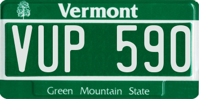 VT license plate VUP590