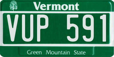 VT license plate VUP591