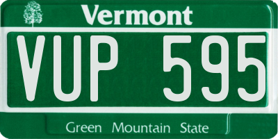 VT license plate VUP595