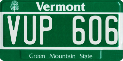 VT license plate VUP606