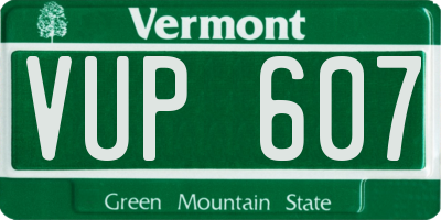 VT license plate VUP607