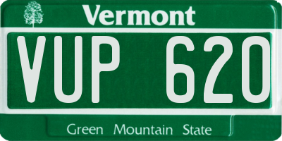 VT license plate VUP620