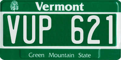 VT license plate VUP621