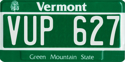 VT license plate VUP627