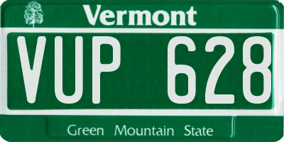 VT license plate VUP628