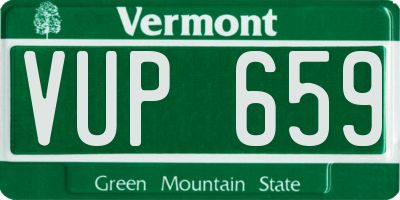 VT license plate VUP659