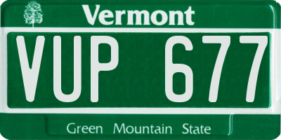VT license plate VUP677