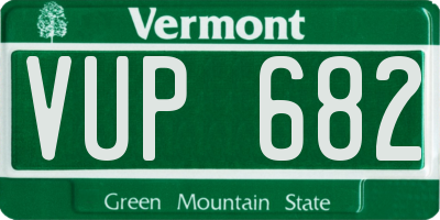 VT license plate VUP682
