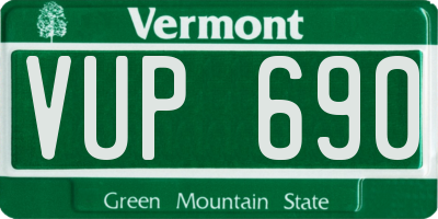 VT license plate VUP690