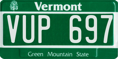 VT license plate VUP697