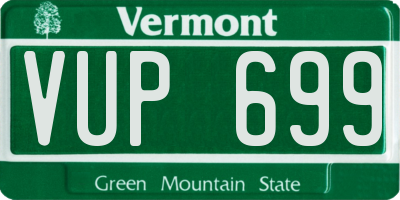 VT license plate VUP699