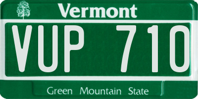 VT license plate VUP710