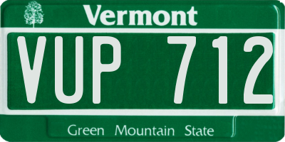 VT license plate VUP712
