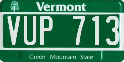 VT license plate VUP713