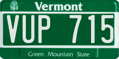 VT license plate VUP715