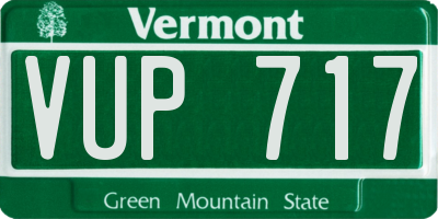 VT license plate VUP717