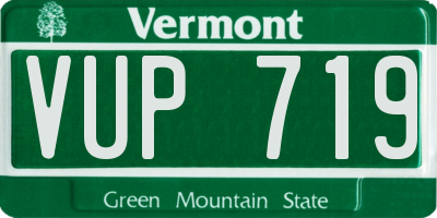 VT license plate VUP719
