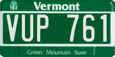VT license plate VUP761
