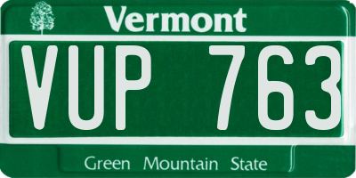 VT license plate VUP763
