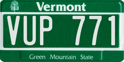 VT license plate VUP771