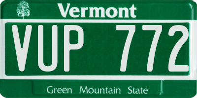 VT license plate VUP772
