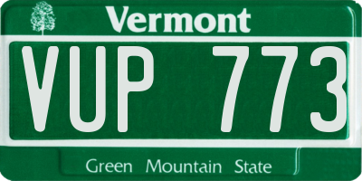 VT license plate VUP773