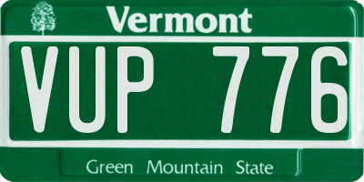 VT license plate VUP776