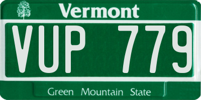 VT license plate VUP779