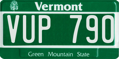 VT license plate VUP790