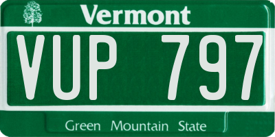 VT license plate VUP797