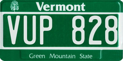 VT license plate VUP828