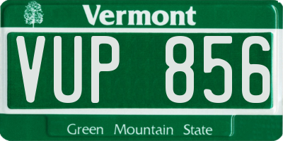 VT license plate VUP856