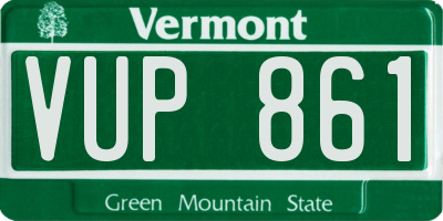 VT license plate VUP861