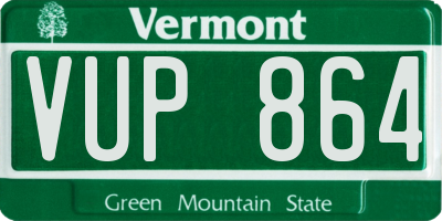 VT license plate VUP864