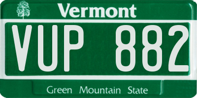 VT license plate VUP882