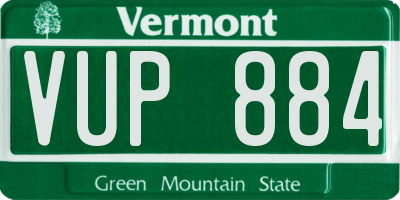 VT license plate VUP884