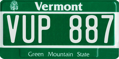 VT license plate VUP887