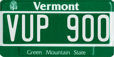 VT license plate VUP900