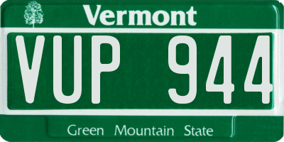 VT license plate VUP944