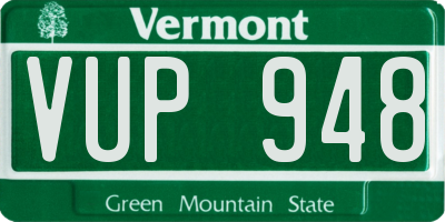 VT license plate VUP948