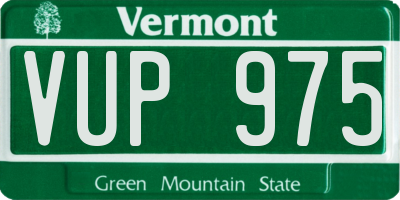VT license plate VUP975