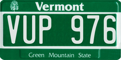 VT license plate VUP976