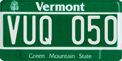VT license plate VUQ050