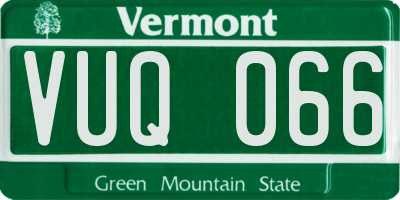 VT license plate VUQ066