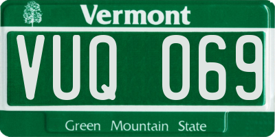 VT license plate VUQ069