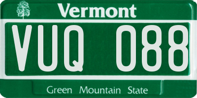 VT license plate VUQ088