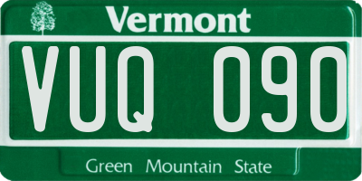 VT license plate VUQ090