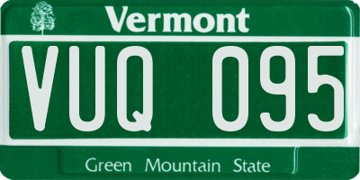 VT license plate VUQ095