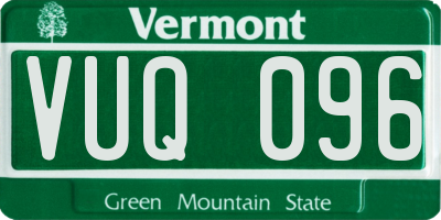 VT license plate VUQ096