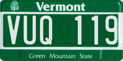 VT license plate VUQ119
